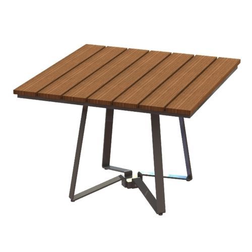 Table contemporaine - VILAS - Madrax/Thomas Steele - en ipé / en plastique recyclé / avec piètement en acier à revêtement par poudre