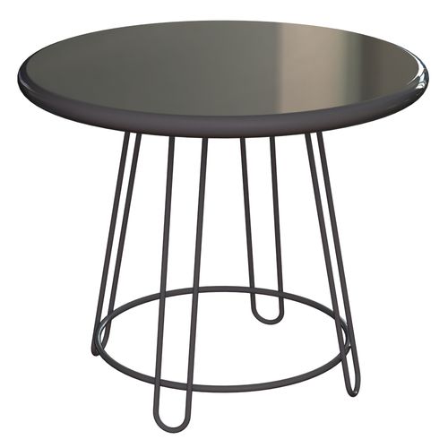 Table bistrot contemporaine - PARLOR  - Madrax/Thomas Steele - en acier à revêtement par poudre / avec piètement en acier à revêtement par poudre / ronde