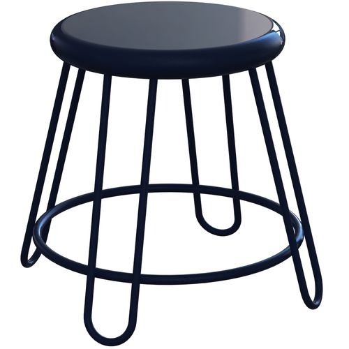 Tabouret contemporain - PARLOR - Madrax/Thomas Steele - en acier à revêtement par poudre / avec piètement en acier à revêtement par poudre / rond