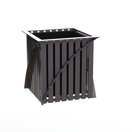 Jardinière en acier à revêtement par poudre - ASHTON™  - Madrax/Thomas Steele - carrée / contemporaine / pour espace public