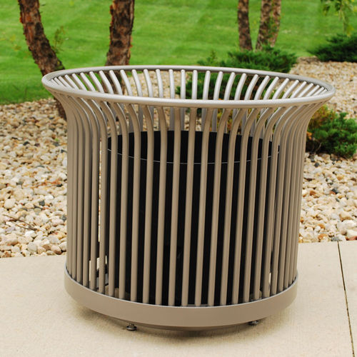 Jardinière en acier à revêtement par poudre - CUNNINGHAM™  - Madrax/Thomas Steele - ronde / contemporaine / pour espace public