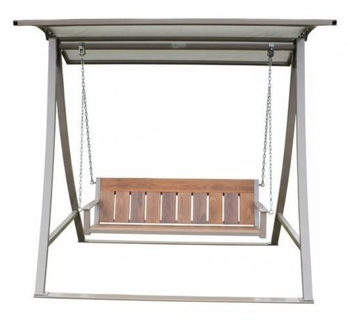 Balançoire en ipé - MONONA SWING BENCH - Madrax/Thomas Steele - en bois reconstitué / en plastique recyclé