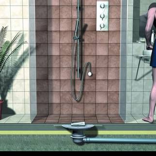 Siphon de sol en ABS - CLASSIC - KESSEL - pour douche / rond
