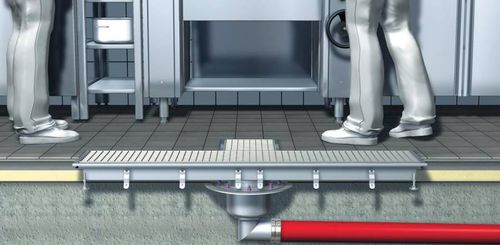 Caniveau à fente - FERROFIX - KESSEL - en acier inox / pour salle de bain