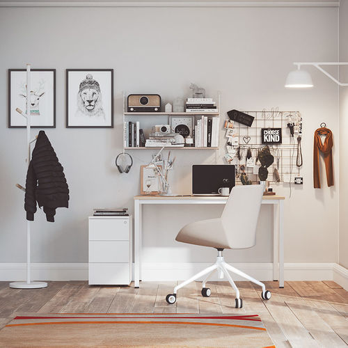 Bureau sur pied - COLECTIVA - Actiu - individuel / contemporain / en aluminium