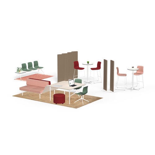 Séparateur de bureau auto-portant - 360 - Actiu - en tissu / en métal / modulable