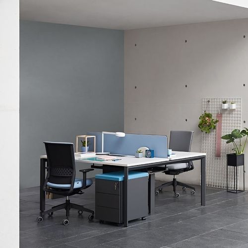 Bureau sur pied - VITAL PLUS  - Actiu - pour 2 personnes / contemporain / en aluminium