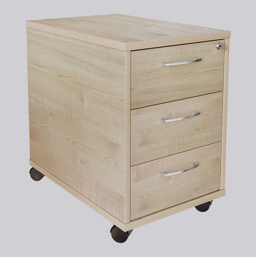 Caisson de bureau en bois - 75500  - AB HYLLTEKNIK - en mélaminé / à 3 tiroirs / à clé