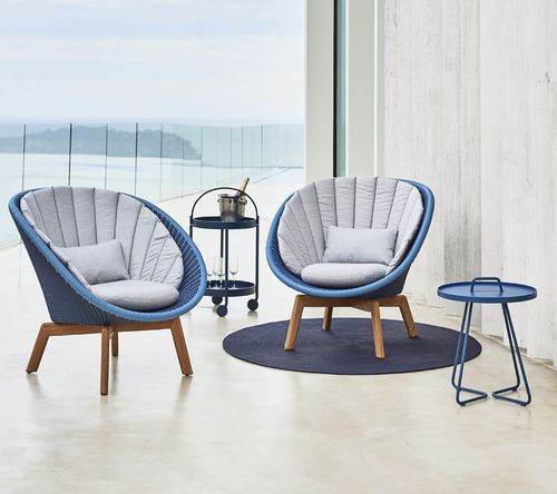 Fauteuil contemporain - PEACOCK : 5458 - Cane-line A/S - en corde / en tissu / en bois