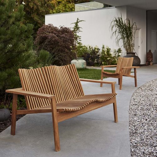 Canapé contemporain - AMAZE: 4502 - Cane-line A/S - de jardin / en teck / 2 places