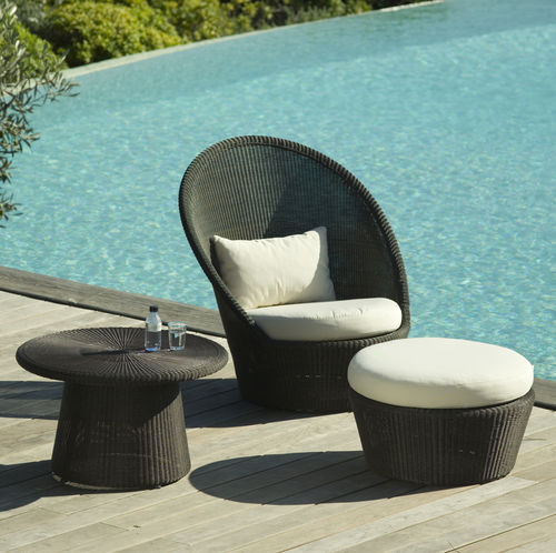 Repose-pied contemporain - KINGSTON : 5349  - Cane-line A/S - en résine tressée / de jardin