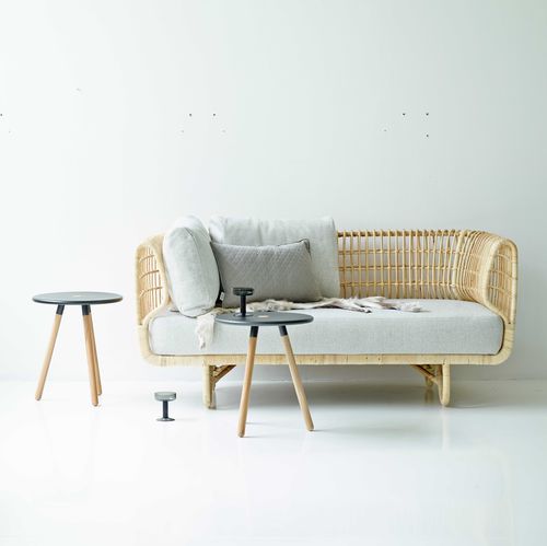 Canapé contemporain - NEST : 7522 - Cane-line A/S - en tissu / gris / en rotin