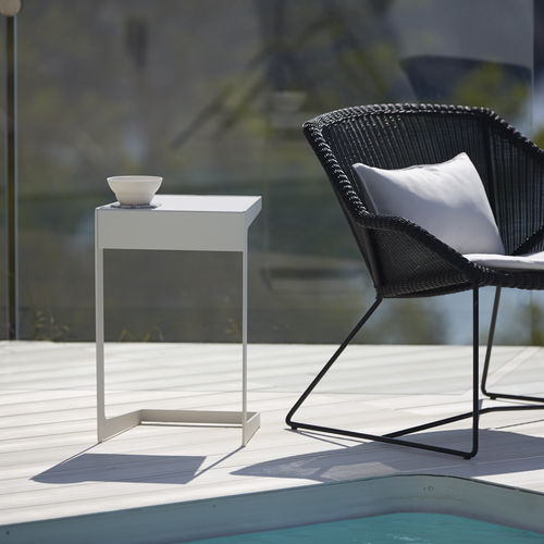 Table d'appoint contemporaine - TIME OUT : 5025 - Cane-line A/S - en aluminium / rectangulaire / résidentielle