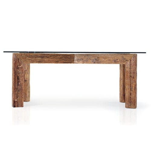 Table à manger contemporaine - PASSIONE - Bdm s.r.l. - en verre / en bois / rectangulaire