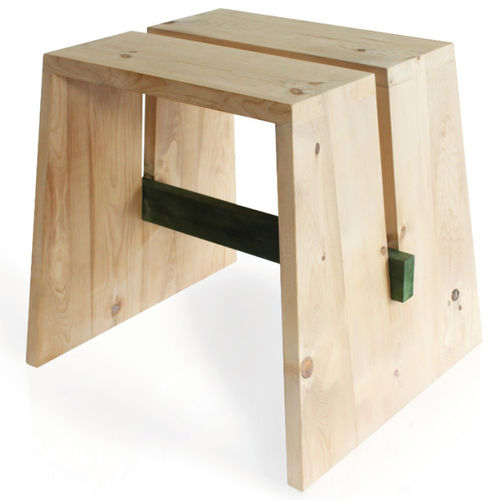 Tabouret contemporain - STACK - Bdm s.r.l. - en bois / empilable