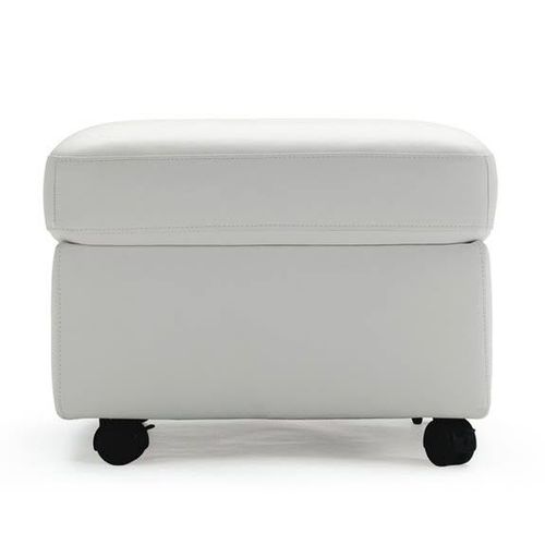 Repose-pied contemporain - MODERN L - Ekornes - en cuir / à roulettes