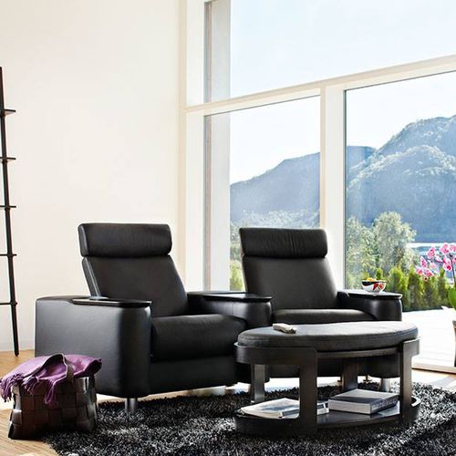 Fauteuil contemporain - ARION - Ekornes - en cuir / inclinable / avec repose-tête