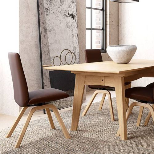 Chaise de salle à manger contemporaine - LAUREL D200 - Ekornes - d'intérieur / en tissu / en cuir
