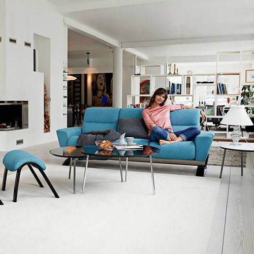 Canapé contemporain - YOU JULIA - Ekornes - en tissu / en cuir / blanc
