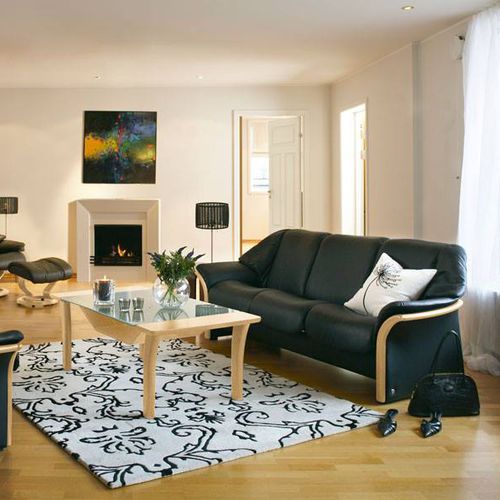 Canapé classique - ELDORADO - Ekornes - en tissu / en cuir / beige