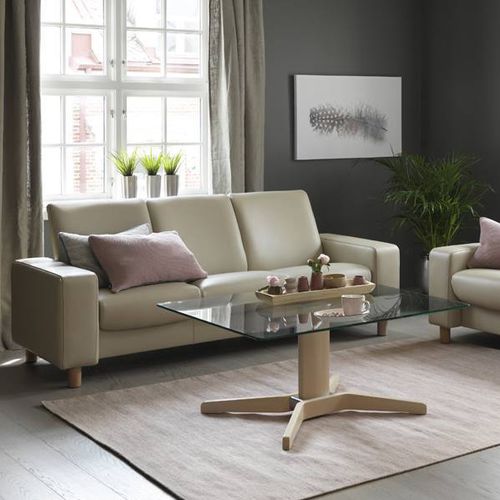 Canapé contemporain - PAUSE - Ekornes - en tissu / en cuir / inclinable