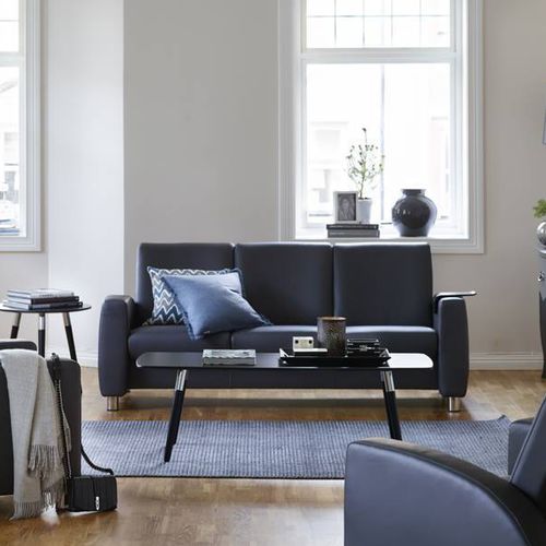 Canapé contemporain - ARION - Ekornes - en cuir / beige / 2 places