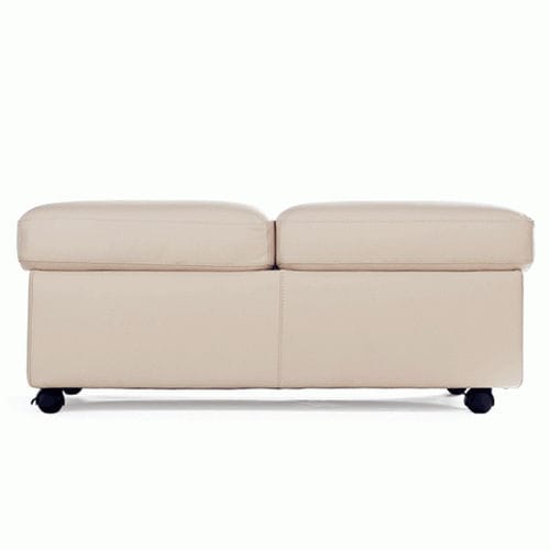 Banquette contemporaine - Ekornes - en cuir / à roulettes / beige