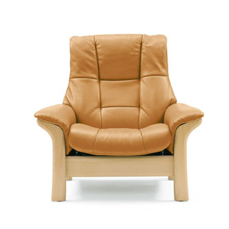 Fauteuil classique - BUCKINGHAM - Ekornes - en cuir / en tissu / en bois