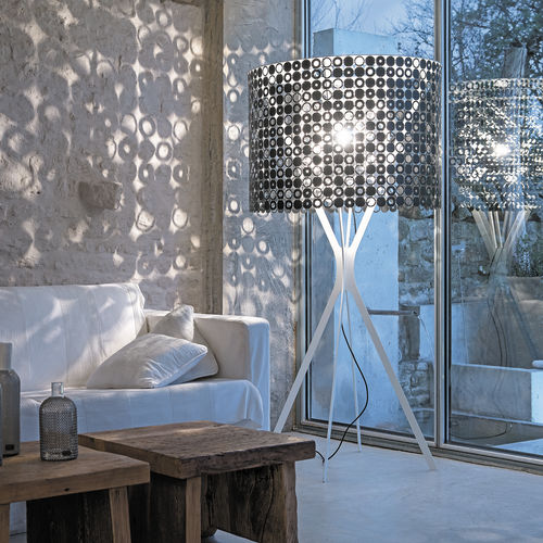 Lampe sur pied - BUBBLE ROUND - LE LABO DESIGN - en acier inoxydable / en acier laqué / en acier inoxydable poli