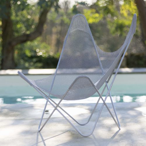 Fauteuil design original - AA - LE LABO DESIGN - en inox / blanc