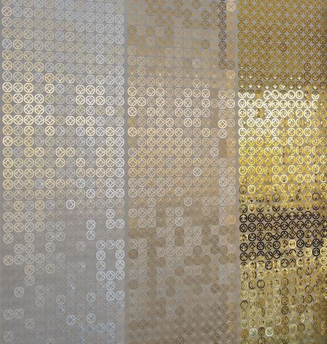 Rideau à plis - BUBBLE ARABIC - LE LABO DESIGN - géométrique / aluminium / en acier inoxydable