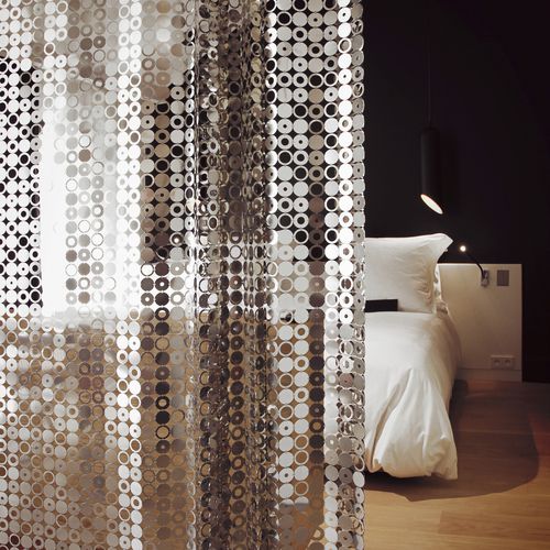 Rideau à plis - BUBBLE - LE LABO DESIGN - géométrique / aluminium / en acier inoxydable