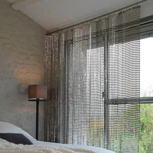 Rideau à plis - FRACTALE - LE LABO DESIGN - géométrique / en acier inoxydable