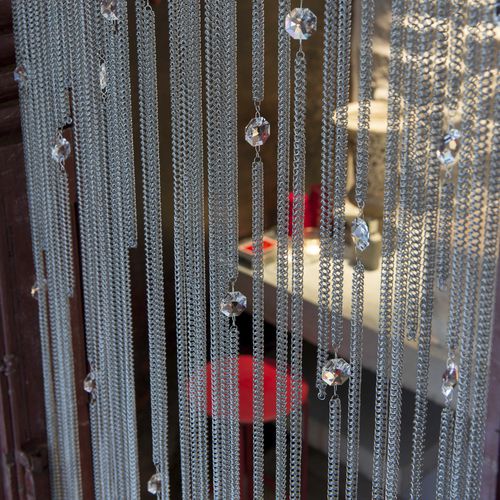 Rideau à plis - ANNE DE BRETAGNE - LE LABO DESIGN - uni / à motif / en acier inoxydable