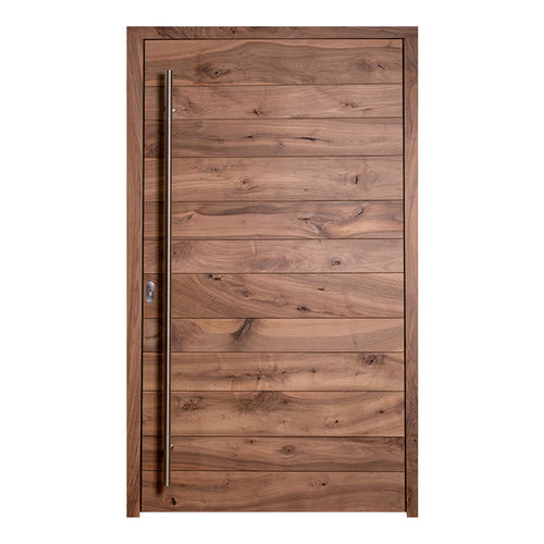 Porte à pivot - CÉRÈS - ATELIER BERTOLI  Design Production - d'entrée / en chêne / en noyer