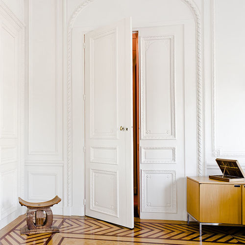 Porte double vantaux - HAUSSMANIENNE  - ATELIER BERTOLI  Design Production - d'intérieur / en chêne / en noyer