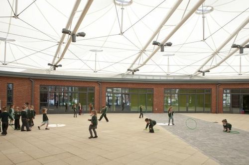Structure tendue câble-membrane - COOPERS EDGE PRIMARY - Fabric Architecture - pour couverture / avec membrane en pvc / pour école