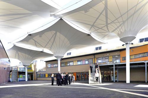 Structure d'ombrage en toile - INVERSE CONIC EVO - Fabric Architecture - pour espace public