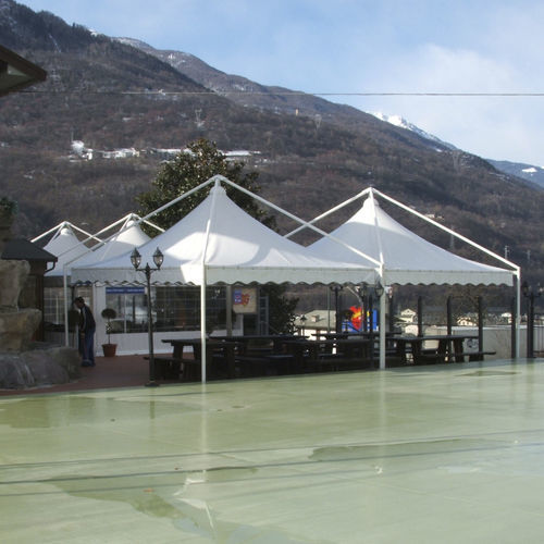 Gazebo en acier galvanisé - Pagoda New - SPRECH S.r.l. - en tissu ignifuge / toit en toile / toit en PVC