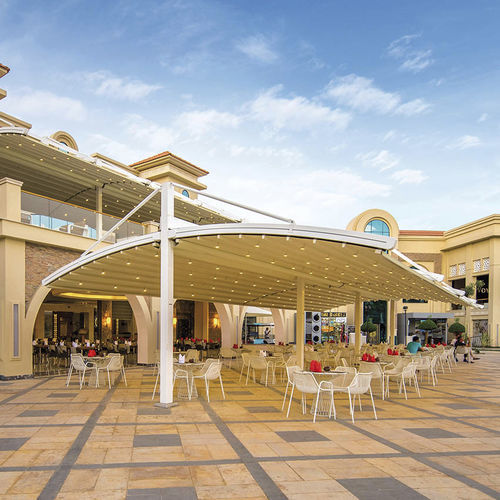 Pergola autoportée - Arcorel - SPRECH S.r.l. - en aluminium / en acier / couverture en toile