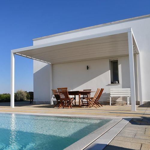 Pergola autoportée - Beach K - SPRECH S.r.l. - en aluminium / couverture coulissante en toile PVC / sur mesure