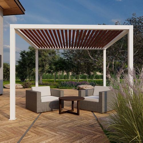 Pergola autoportée - Beach Canadian - SPRECH S.r.l. - en aluminium / à lames orientables / à lames brise soleil