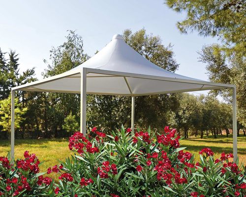 Gazebo en acier galvanisé - Airone Minimax - SPRECH S.r.l. - en tissu ignifuge / toit en toile / toit en PVC