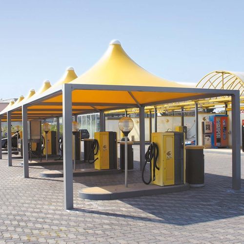 Gazebo en acier galvanisé - Airone Max - SPRECH S.r.l. - en tissu ignifuge / toit en toile / toit en PVC