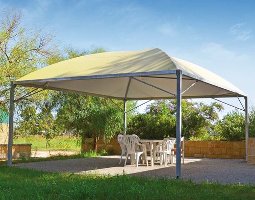 Gazebo en acier galvanisé - Cicogna Minimax - SPRECH S.r.l. - en tissu ignifuge / toit en toile / toit en PVC