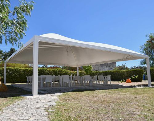 Gazebo en acier galvanisé - Cicogna Max - SPRECH S.r.l. - en tissu ignifuge / toit en toile / toit en PVC