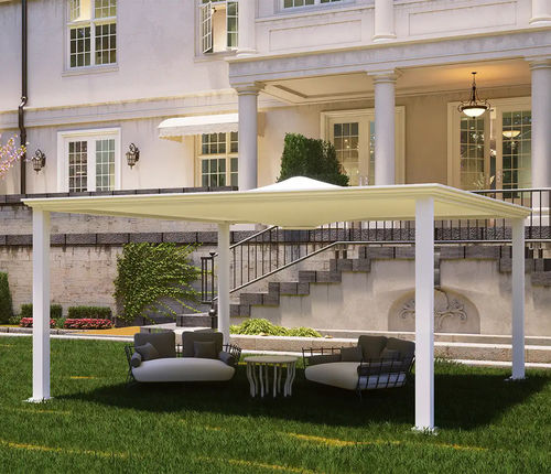 Pergola autoportée - Qbox Tenso - SPRECH S.r.l. - adossée / en aluminium / en acier
