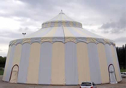 Structure tendue câble-membrane - HMMH  - Spécial Textile - pour couverture / avec membrane en pvc / pour cirque