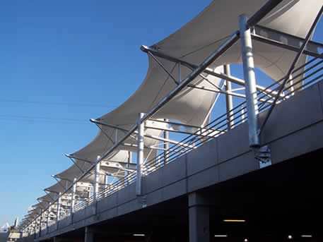 Structure tendue câble-membrane - CORA - SMC2 - Spécial Textile - pour couverture / avec membrane en pvc / pour parking