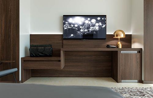 Bureau contemporain - SUPERIOR - Corazzin Group - Contract & hotel - en bois / avec rangement / pour hôtel
